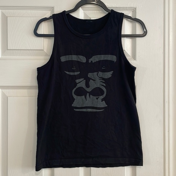 Other - Black Tank Top w/ Grey Gorilla face image, from San Diego Zoo 2021, Adult Small.